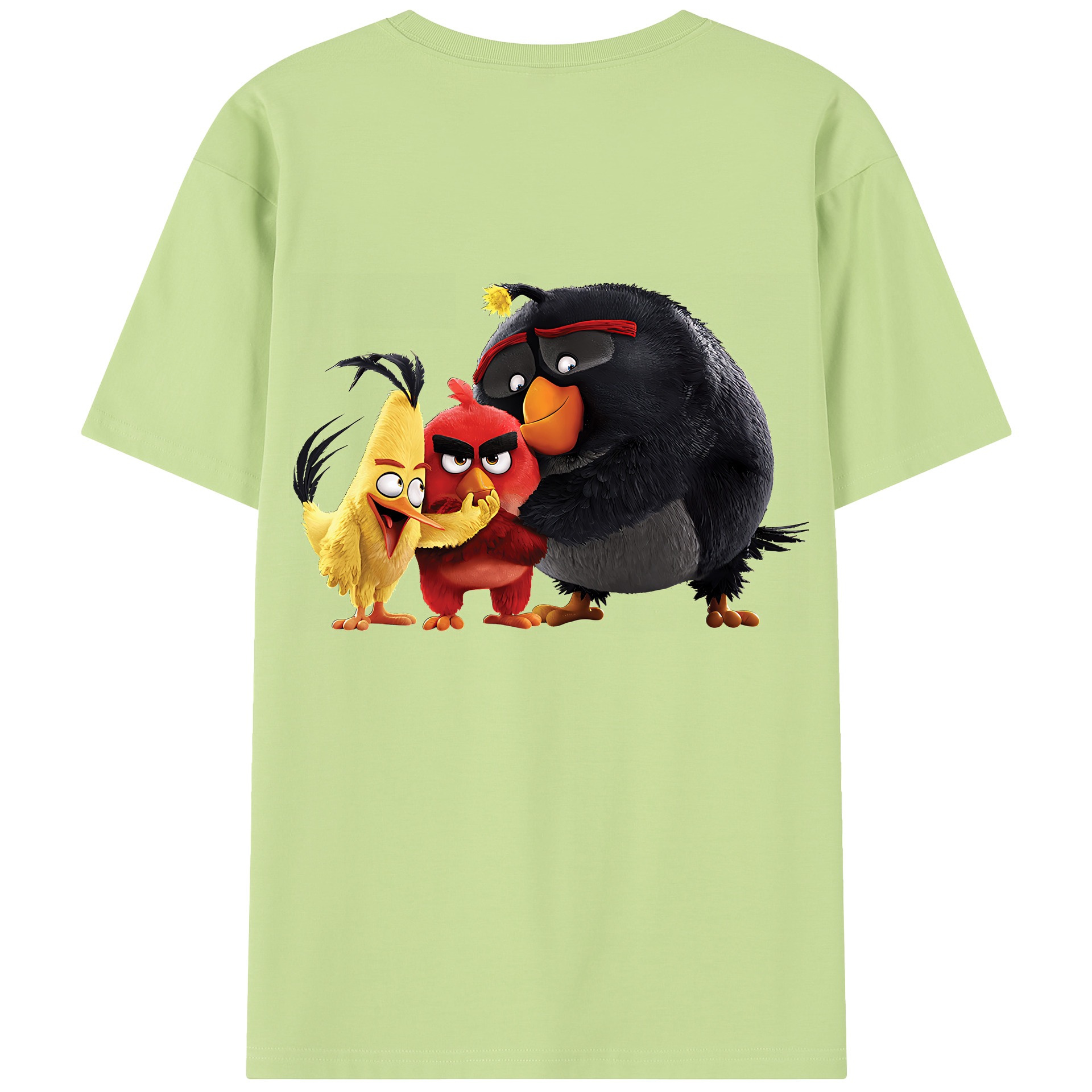 （画像用） Angry Birds アングリーバード 綿100％半袖Tシャツ（背面プリント）